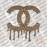 Dripping Chanel Leopard 1 SUBLIMATION Transfer READY to PRESS