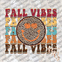 Fall Vibes Smiley Retro SUBLIMATION Transfer READY to PRESS