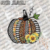 Fall Pumpkin INSTANT DOWNLOAD print file PNG