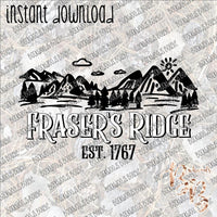 Fraser's Ridge INSTANT DOWNLOAD print file PNG