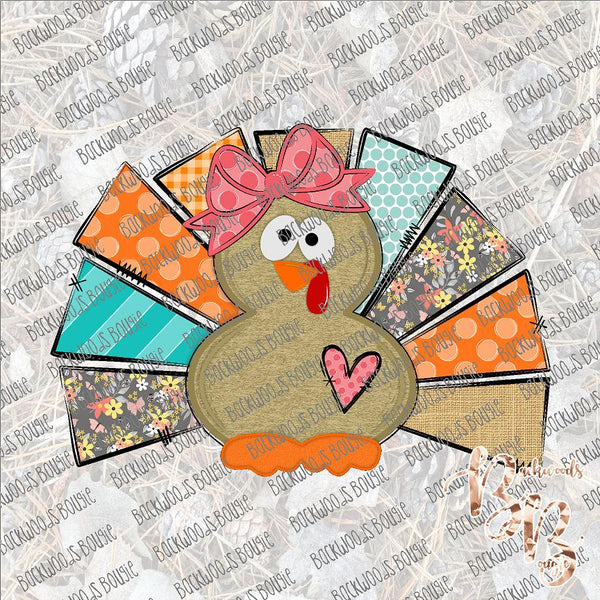 Girl Turkey SUBLIMATION Transfer READY to PRESS