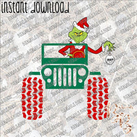 Grinch Jeep 2 INSTANT DOWNLOAD print file PNG