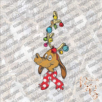 Grinch Max - Ornaments on Antlers SUBLIMATION Transfer READY to PRESS