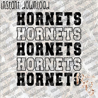 Hornets Repeat Text INSTANT DOWNLOAD print file PNG