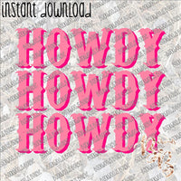 Howdy INSTANT DOWNLOAD print file PNG