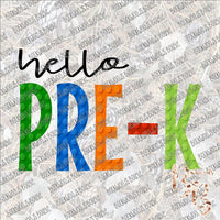 Hello Pre-k Blocks SUBLIMATION Transfer READY to PRESS