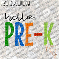 Hello Pre-K Blocks INSTANT DOWNLOAD print file PNG