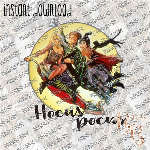 Hocus Pocus Moon INSTANT DOWNLOAD print file PNG