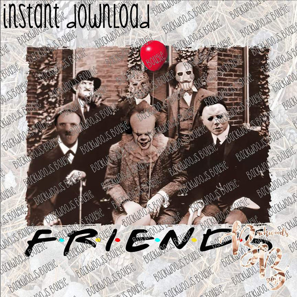 Horror Guys Friends INSTANT DOWNLOAD print file PNG