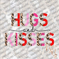 Hugs and Kisses Half Leopard SUBLIMATION Transfer READY to PRESS