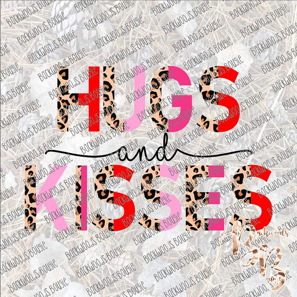 Hugs and Kisses Half Leopard SUBLIMATION Transfer READY to PRESS