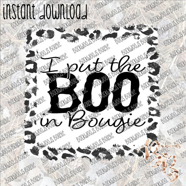 I put the BOO in Bougie INSTANT DOWNLOAD print file PNG