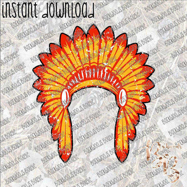 Kansas City Headdress INSTANT DOWNLOAD print file PNG