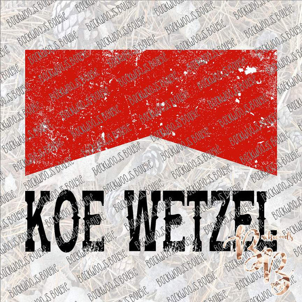 Koe Wetzel (Cigarette Box) SUBLIMATION Transfer READY to PRESS