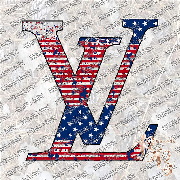 LV Logo Patriotic SUBLIMATION Transfer READY to PRESS