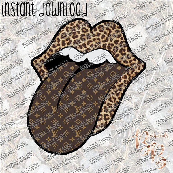 Rolling Lips Tongue Louis Vuitton Pattern Svg - Download SVG Files