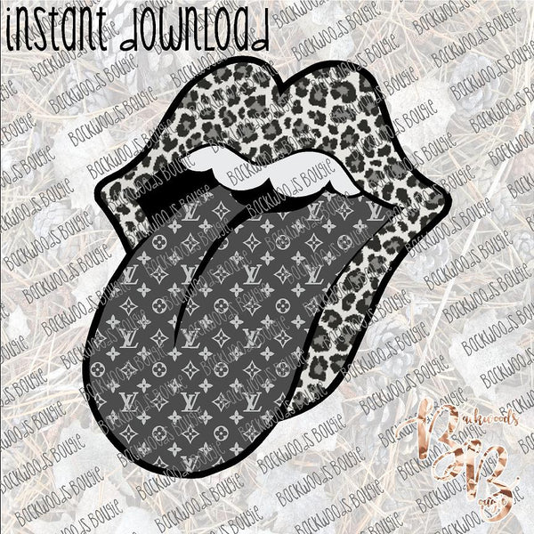 LV Tongue Out Gray INSTANT DOWNLOAD print file PNG – BB Digital Prints and  Boutique