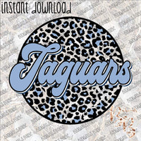 Leopard Circle Retro Jaguars INSTANT DOWNLOAD print file PNG