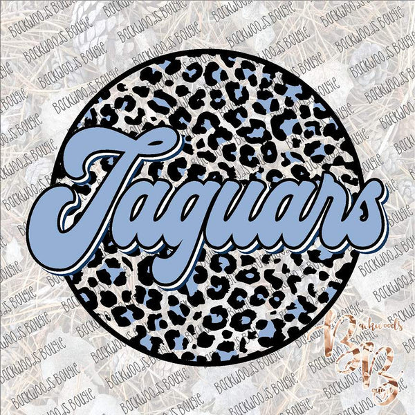 Leopard Circle Retro Jaguars SUBLIMATION Transfer READY to PRESS