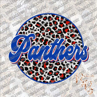 Leopard Circle Retro Panthers SUBLIMATION Transfer READY to PRESS