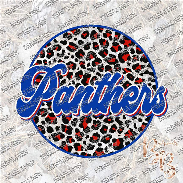 Leopard Circle Retro Panthers SUBLIMATION Transfer READY to PRESS