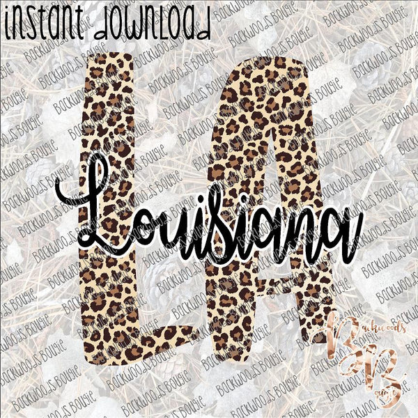 Leopard LA Louisiana INSTANT DOWNLOAD print file PNG