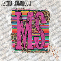 Leopard Serape MS INSTANT DOWNLOAD print file PNG