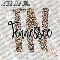 Leopard TN Tennessee INSTANT DOWNLOAD print file PNG