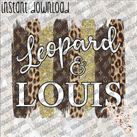 Leopard and Louis 3 INSTANT DOWNLOAD print file PNG