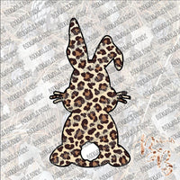 Leopard Bunny Backside 2 SUBLIMATION Transfer READY to PRESS