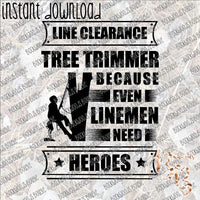 Line Clearance Tree Trimmer INSTANT DOWNLOAD print file PNG