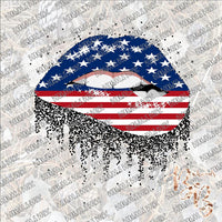 Lips Patriotic SUBLIMATION Transfer READY to PRESS