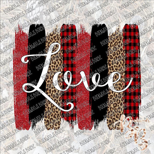 Love Brush Strokes INSTANT DOWNLOAD print file PNG