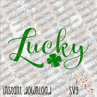 Lucky INSTANT DOWNLOAD cut file SVG