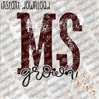 MS Grown INSTANT DOWNLOAD print file PNG