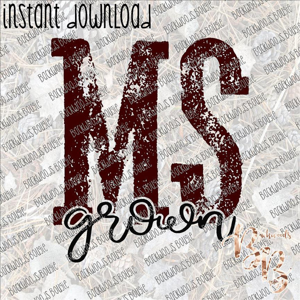 MS Grown INSTANT DOWNLOAD print file PNG