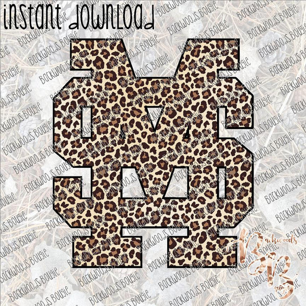 MSU Leopard INSTANT DOWNLOAD print file PNG