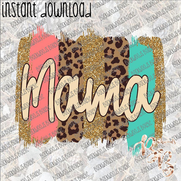 Mama Brushstrokes INSTANT DOWNLOAD print file PNG