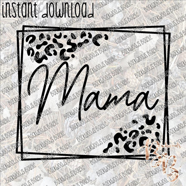 Mama Leopard INSTANT DOWNLOAD print file PNG