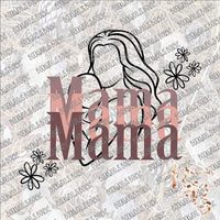 Mama Baby Outline SUBLIMATION Transfer READY to PRESS