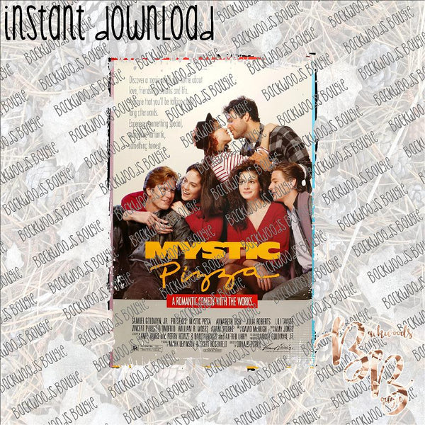 Mystic Pizza Poster INSTANT DOWNLOAD print file PNG