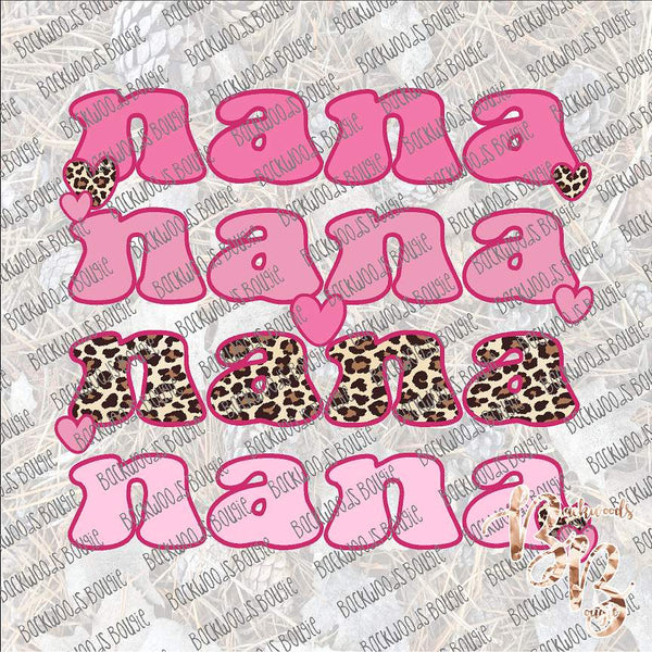 Nana Stack Pink SUBLIMATION Transfer READY to PRESS