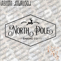 North Pole Baking Company INSTANT DOWNLOAD print file PNG