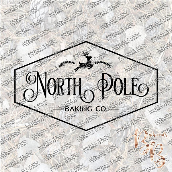 North Pole Baking Company SUBLIMATION Transfer READY to PRESS