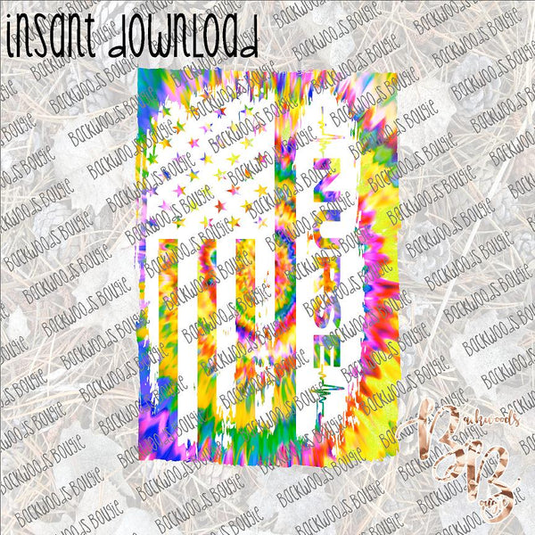 Nurse Tie Dye Distressed Flag INSTANT DOWNLOAD print file PNG