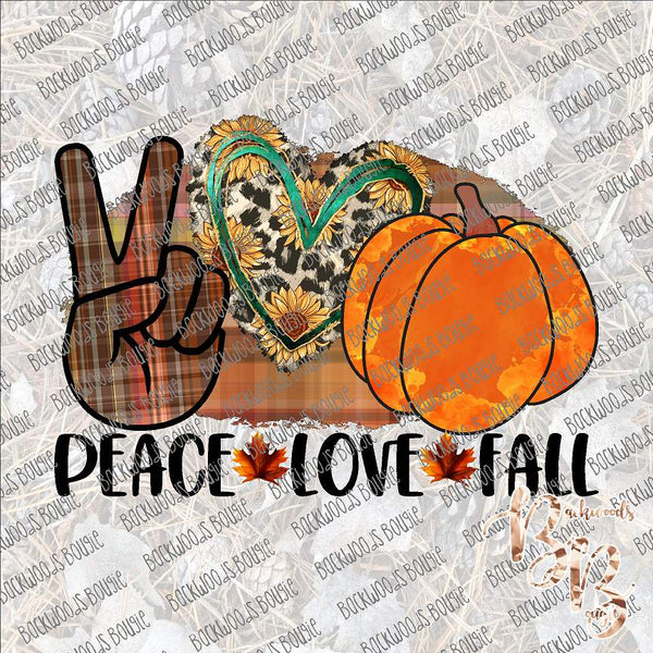 Peace Love Fall Sunflower SUBLIMATION Transfer READY to PRESS