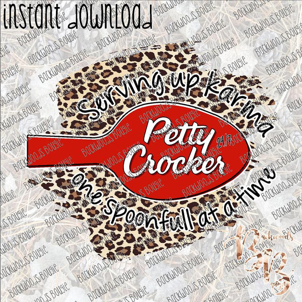 Petty Crocker Leopard INSTANT DOWNLOAD print file PNG