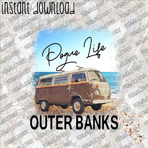 Pogue Life Beach Van INSTANT DOWNLOAD print file PNG