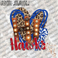 Pom Pom Heart School Marquee HJ Hawks INSTANT DOWNLOAD print file PNG