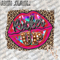 Pucker Up Leopard INSTANT DOWNLOAD print file PNG